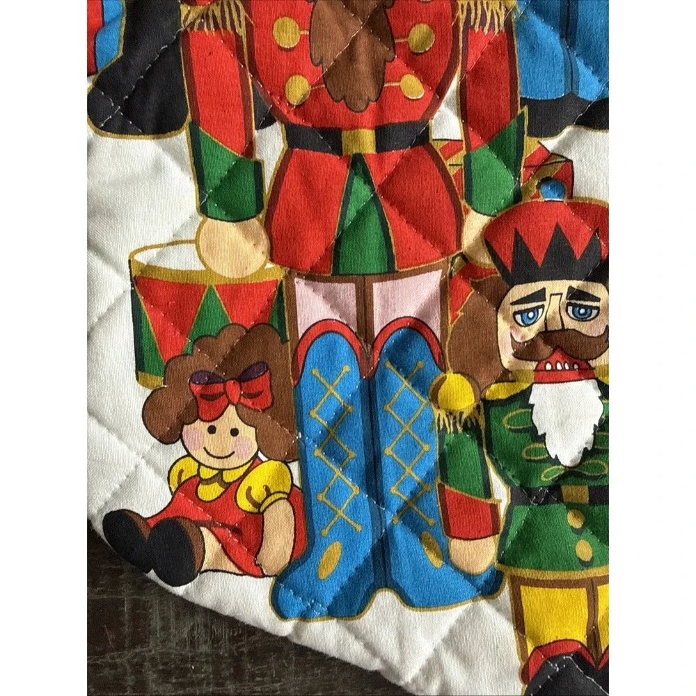 Nutcracker Christmas Stocking‎ Vintage Christmas Collection 100% Quilted Cotton